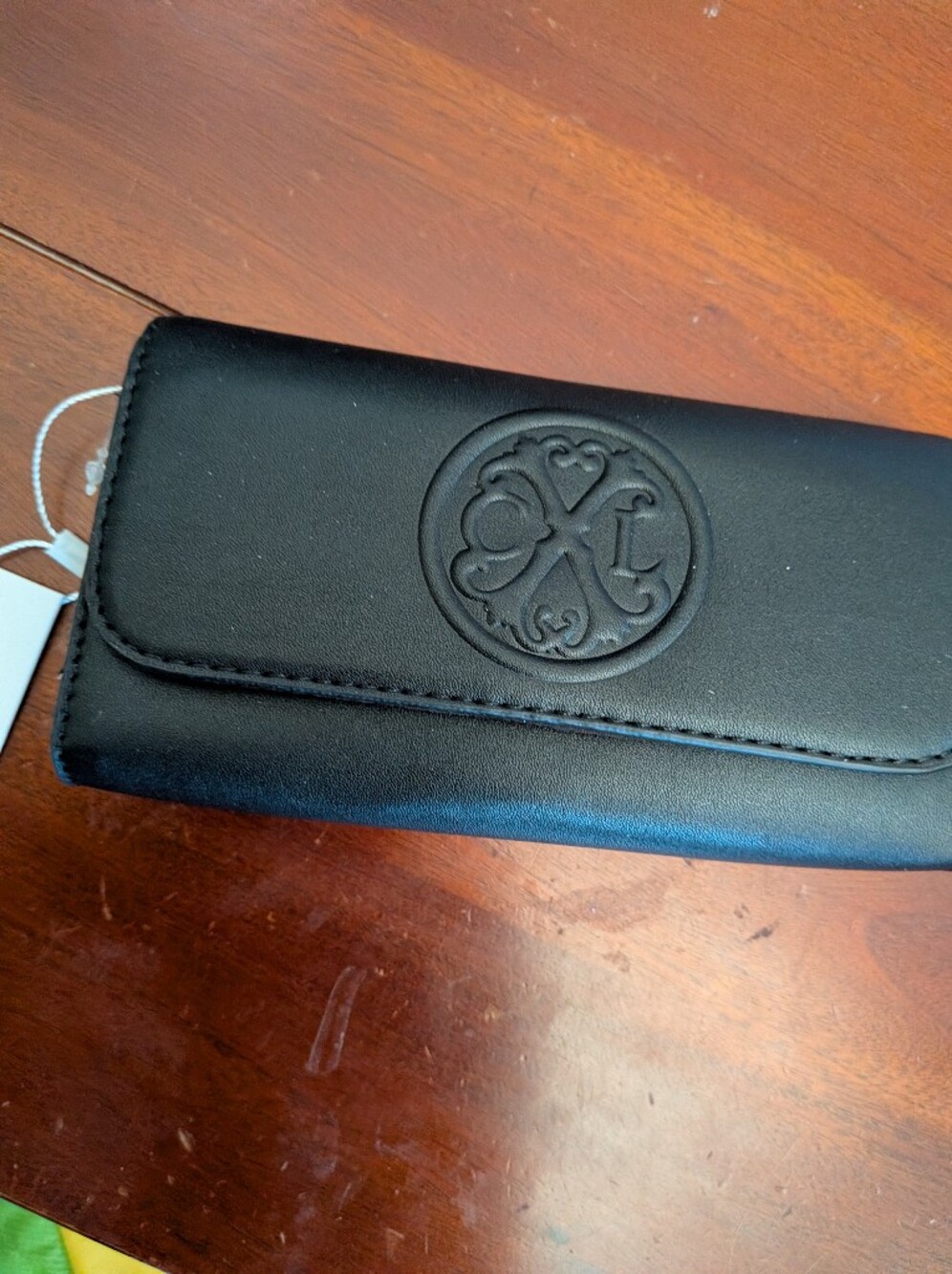 Christian Lacroix Black Embossed Logo Clutch